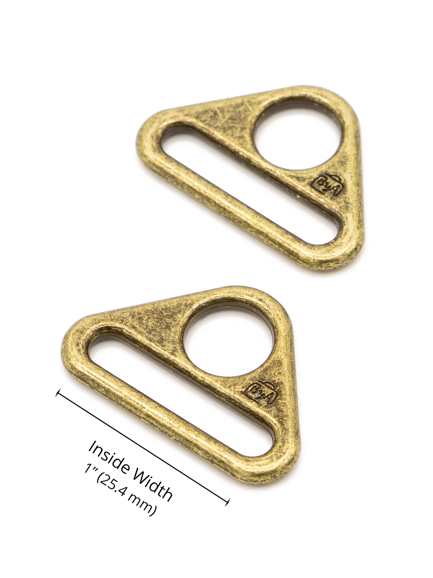 1" Triangle Ring - Antique Brass - Set of Two