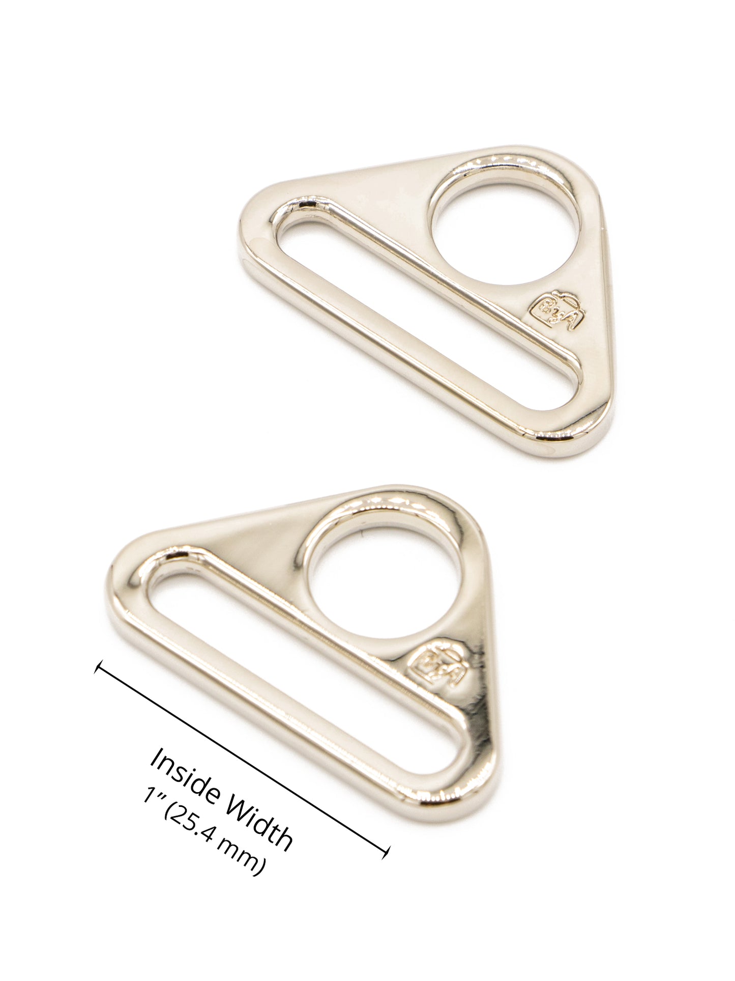 1" Triangle Ring - Nickel - Set of Two
