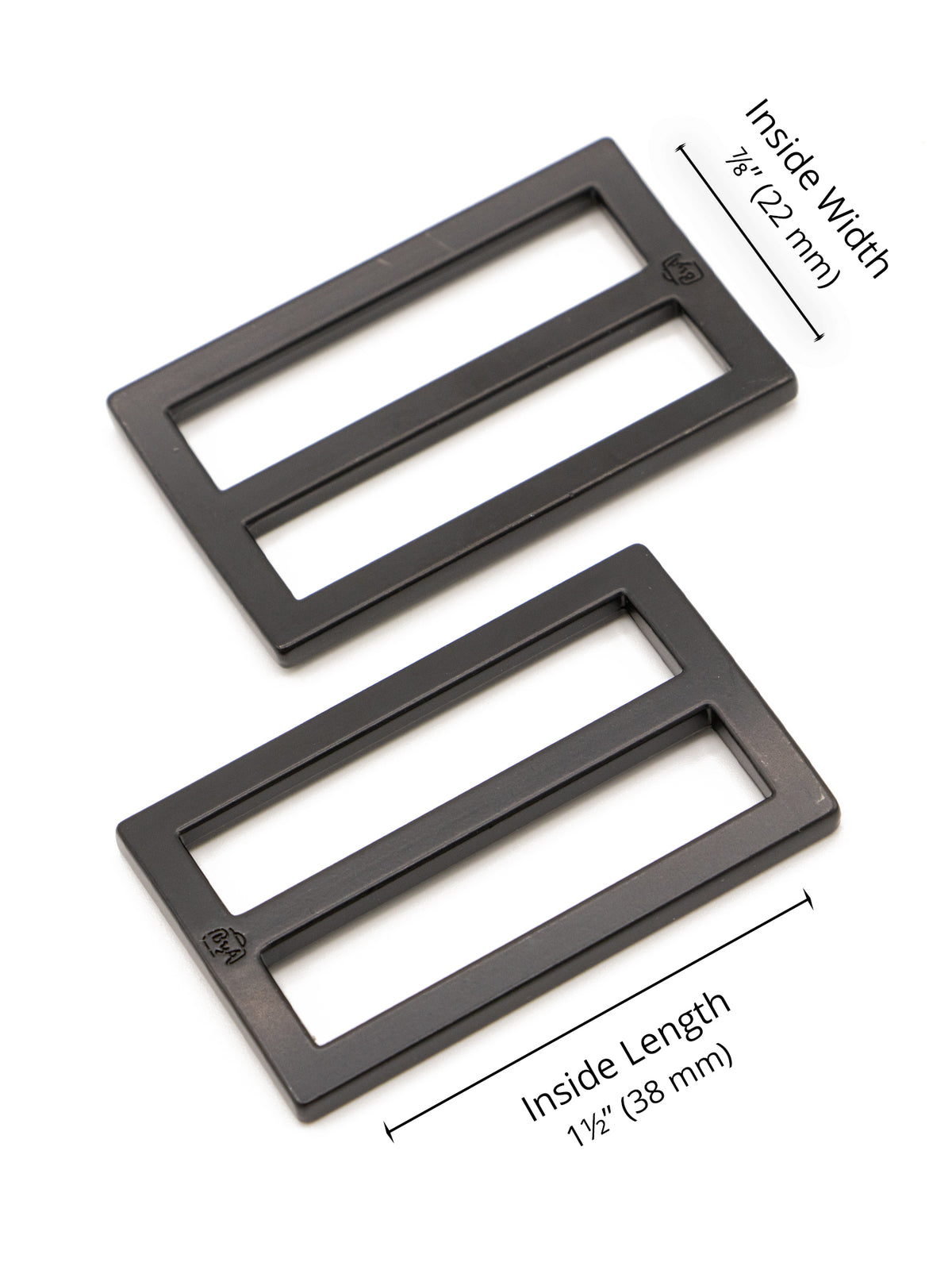 1.5" Widemouth Slider - Black Metal - Set of Two
