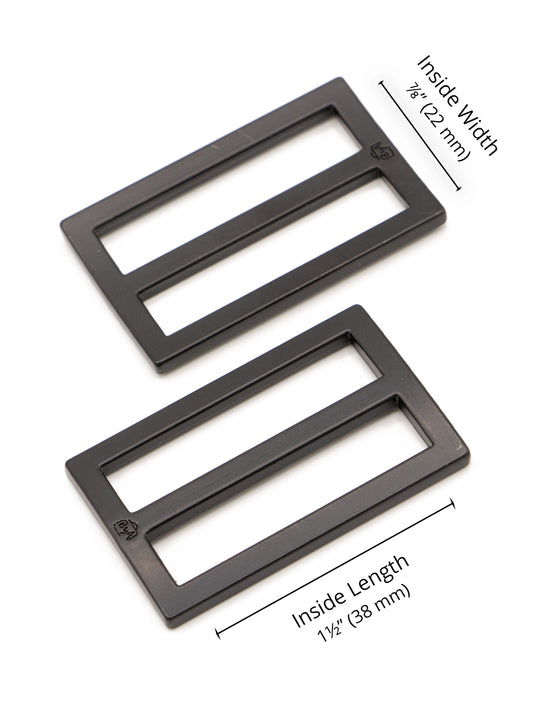 1.5" Widemouth Slider - Black Metal - Set of Two