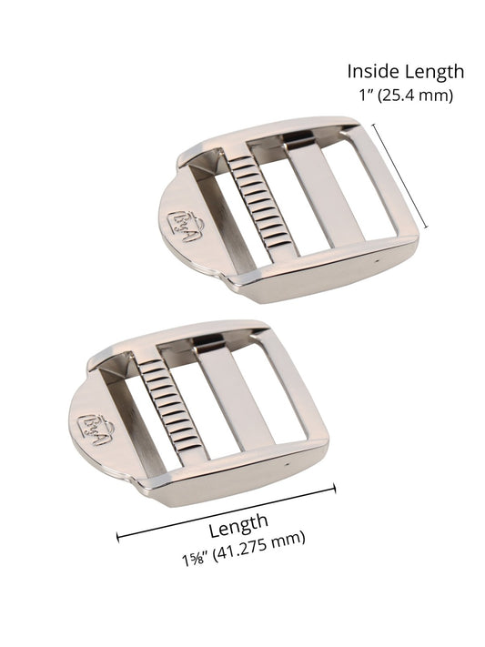 Nickel - 1" Strap Adjustor - Set of Two