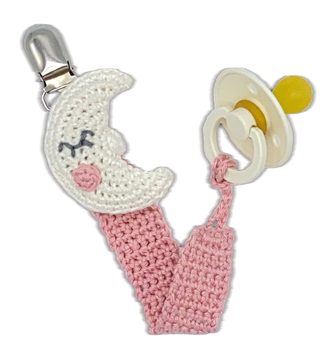 Pacifier Clip Moon Crochet Kit
