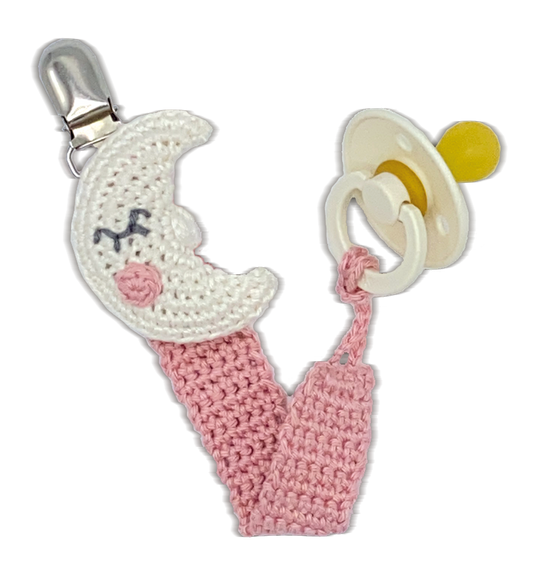 Pacifier Clip Moon Crochet Kit