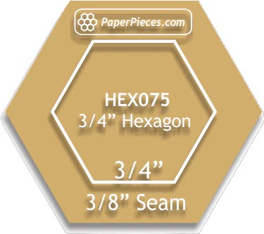 3/4" Hexagons Acrylic Template