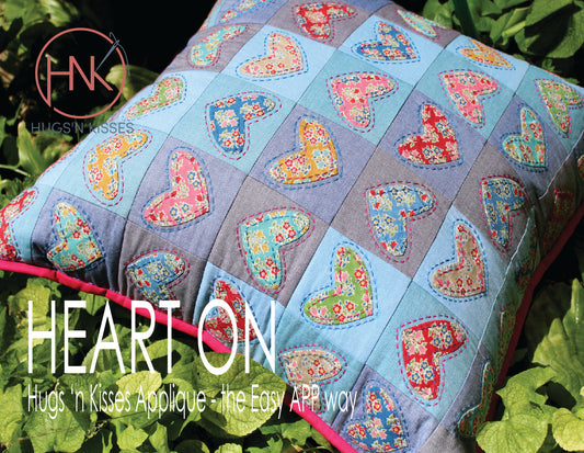 Heart On Postcard Pattern and Template - Hugs 'n Kisses