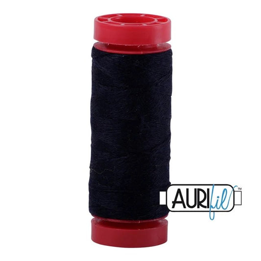DISCONTINUED: 12wt Lana Wool Small Spool - 8785 Blue Black