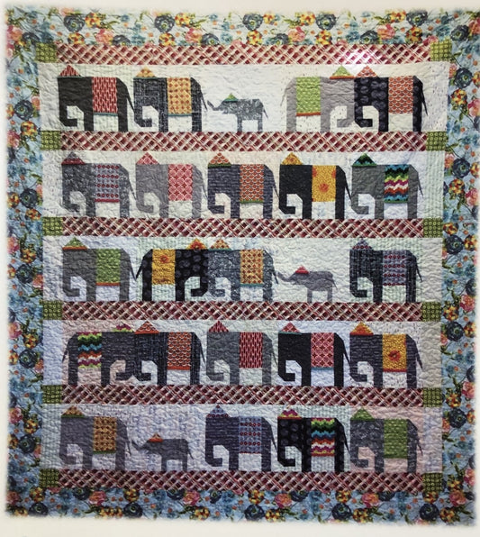Elephant Walk Collage Pattern