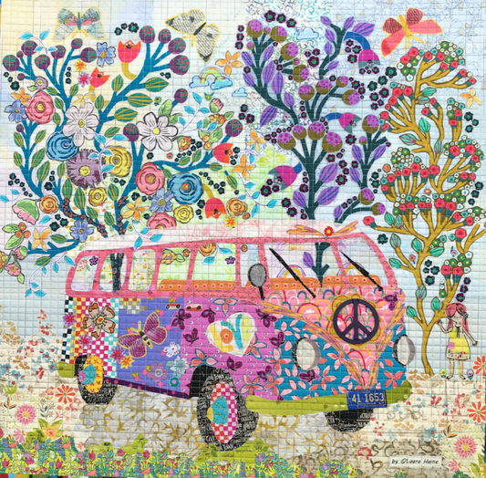 The Love Bus Collage Quilt Pattern Pattern