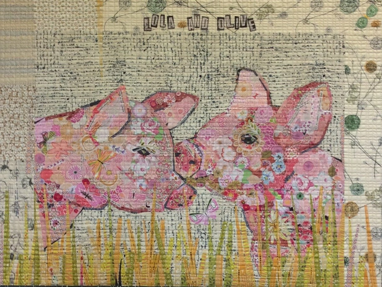Lola and Olive the Pigs Collage Pattern