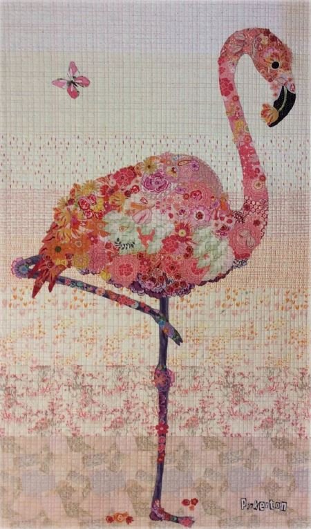 Pinkerton the Flamingo Collage Pattern