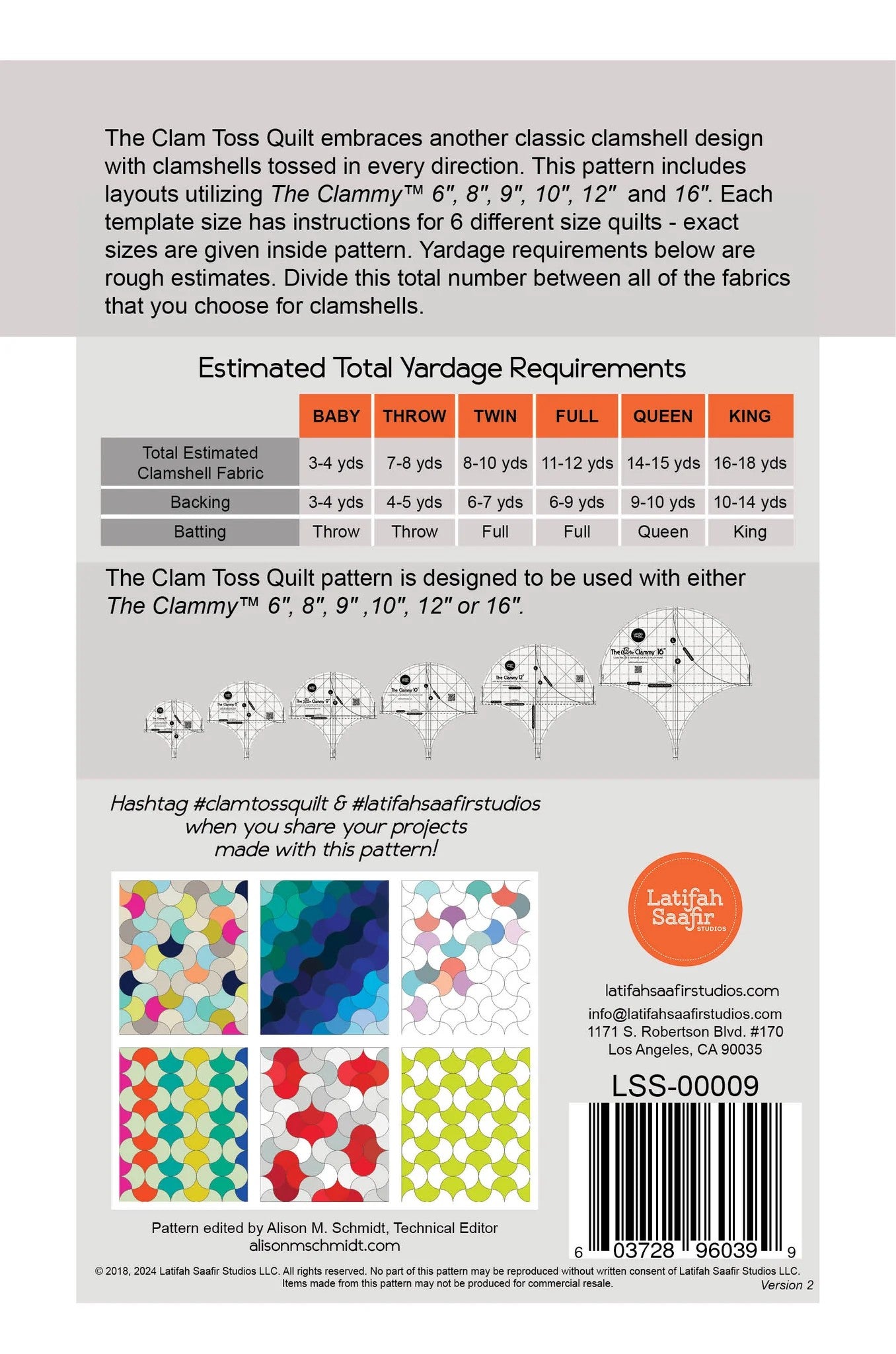 Clam Toss Quilt™ Pattern