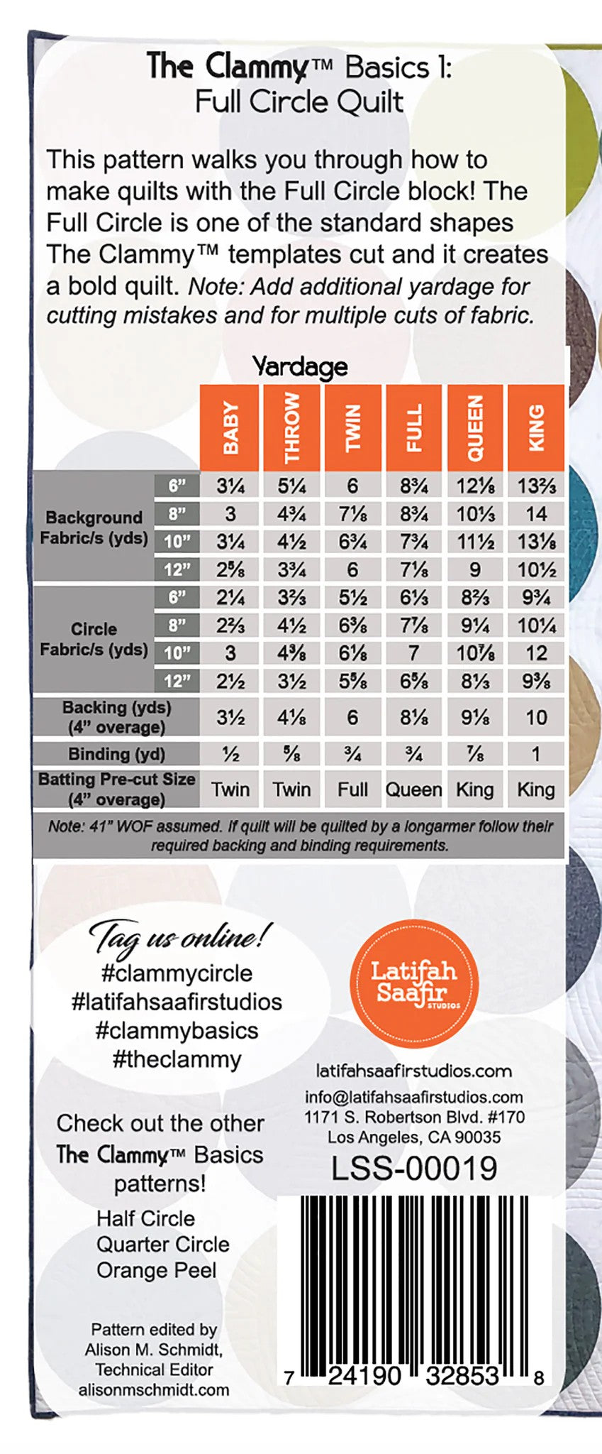 The Clammy™ Basics 1: Full Circle Quilt