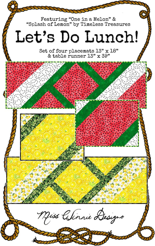 Let's Do Lunch Pattern - Placemat & Table Runner
