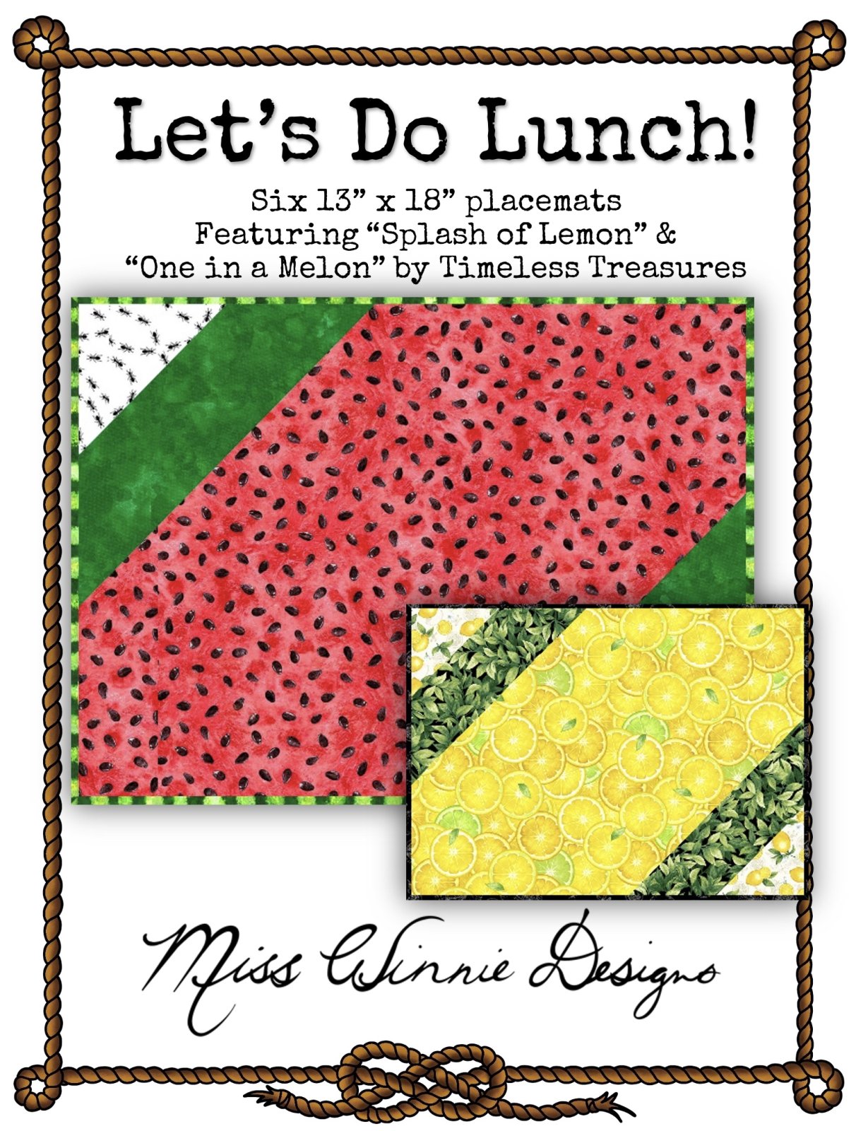 Let's Do Lunch Pattern - Placemats Only