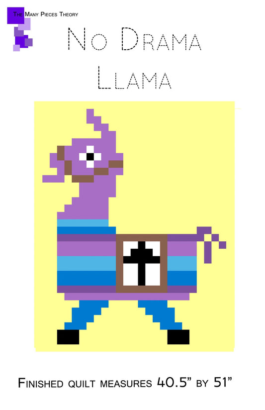 No Drama Llama Pattern - Quiltoni