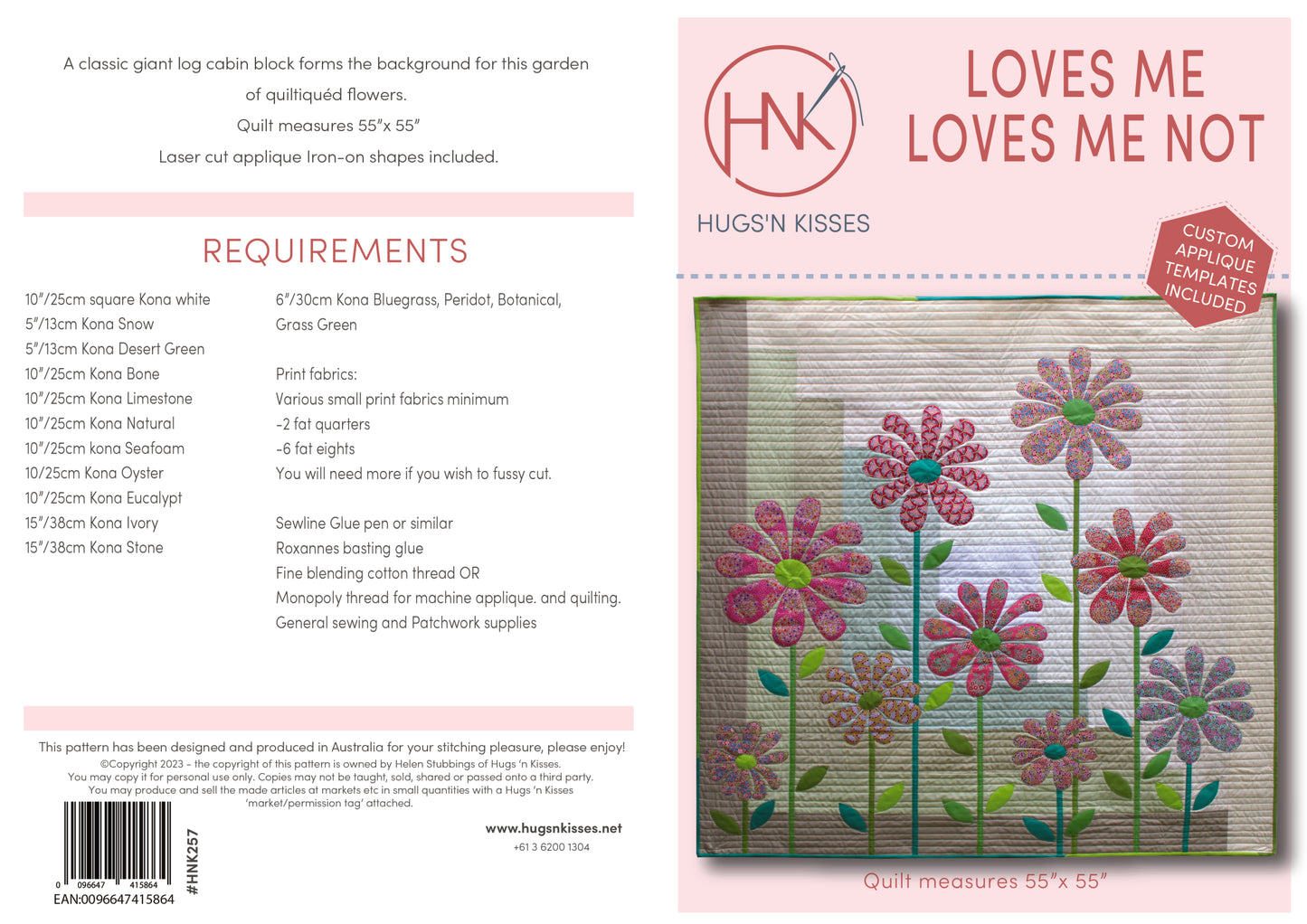 Loves Me Loves Me Not Tilda Flower Garden Quilt Pattern
