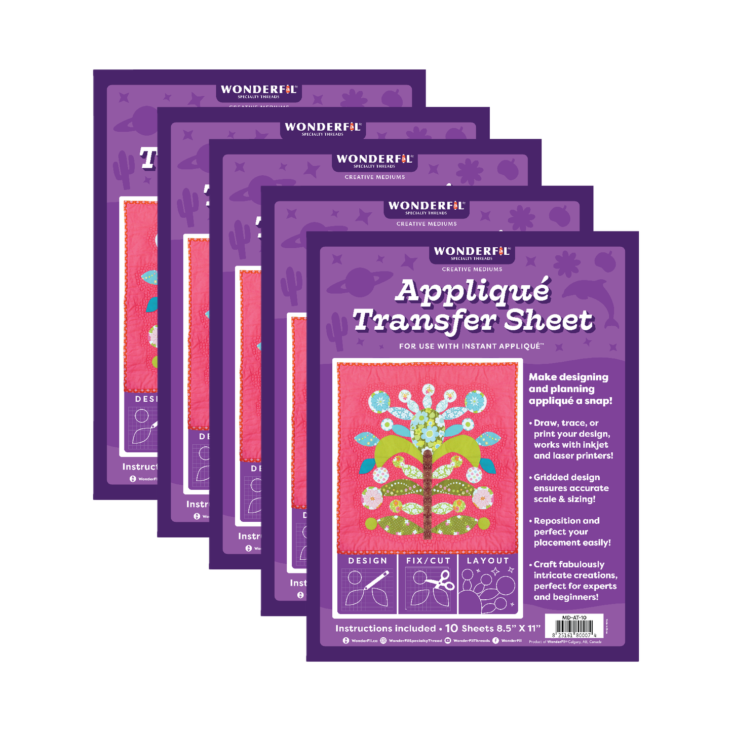 Appliqué Transfer Sheet™ - 5 Pack