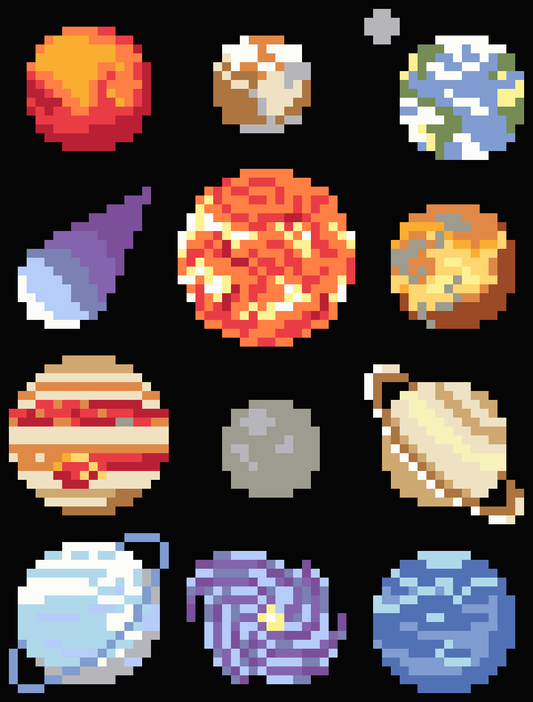 Pixelated Galaxy Quilt Pattern - Quiltoni