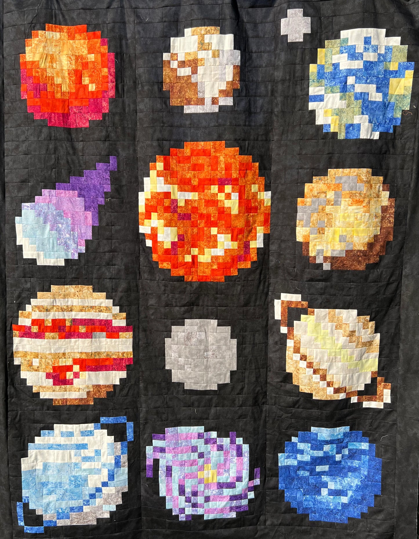 Pixelated Galaxy Quilt Pattern - Quiltoni