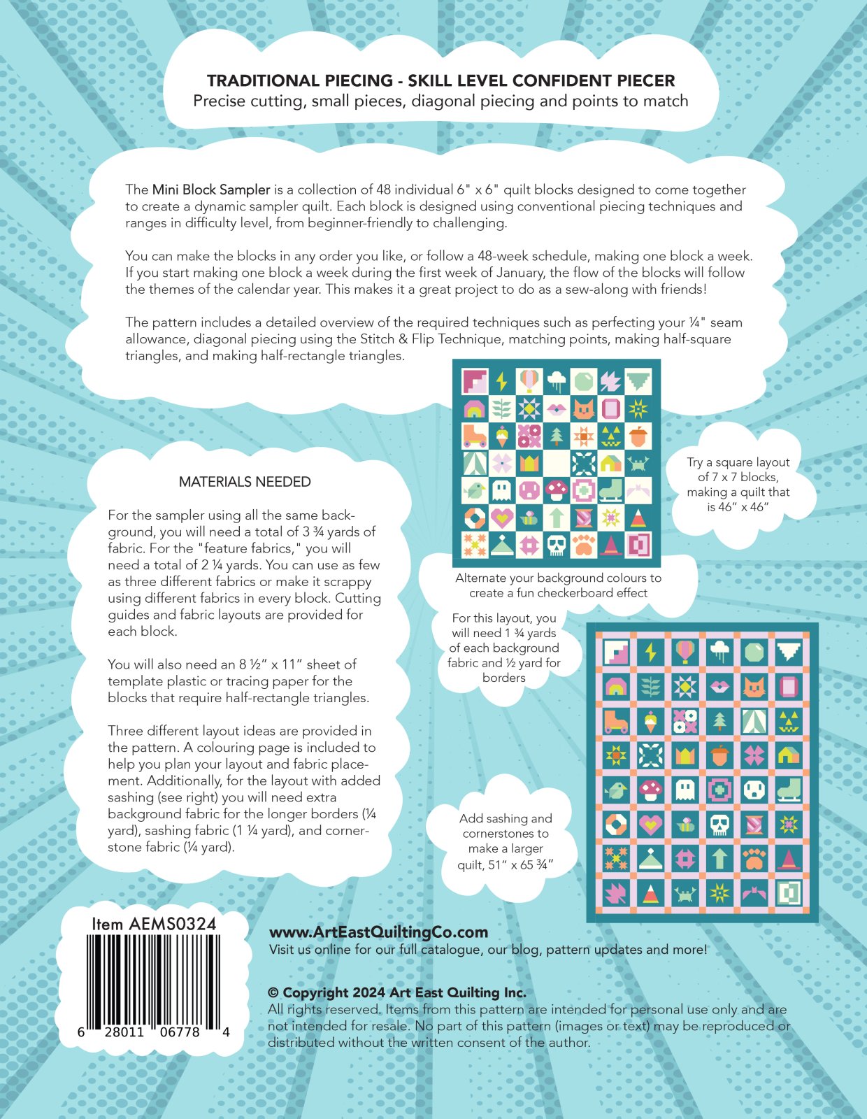 Mini Block Sampler Pattern