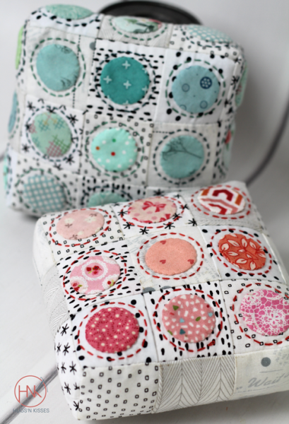 Mini Spot On Pincushion Pattern - Hugs 'n Kisses