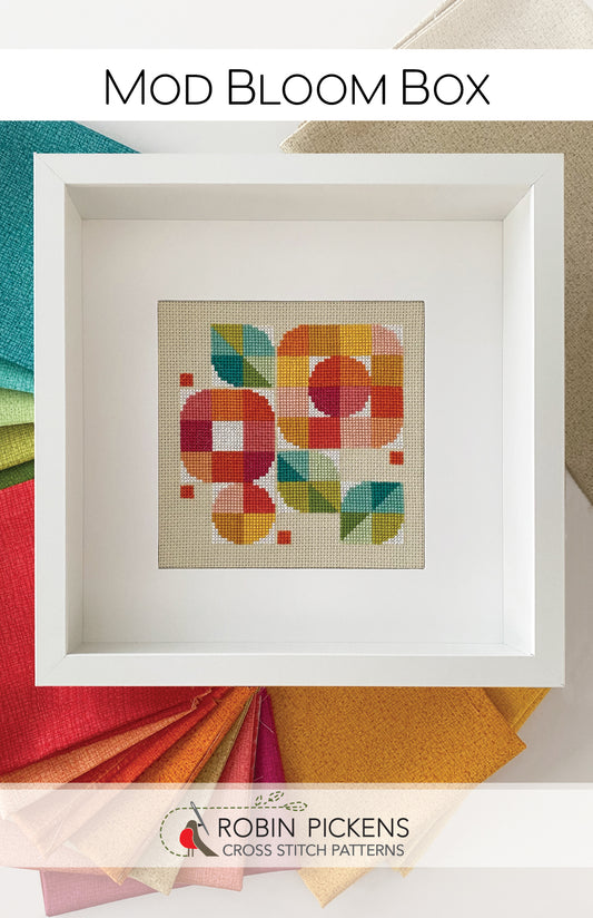 Mod Bloom Box Cross Stitch Pattern - Robin Pickens