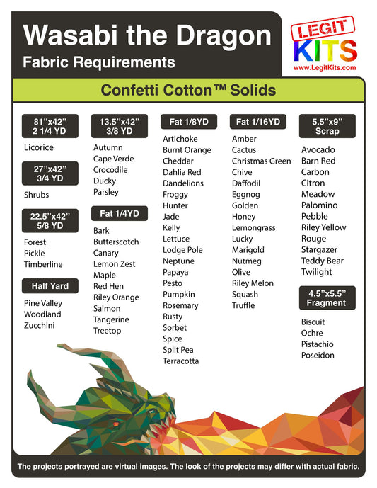 Wasabi the Dragon Pattern