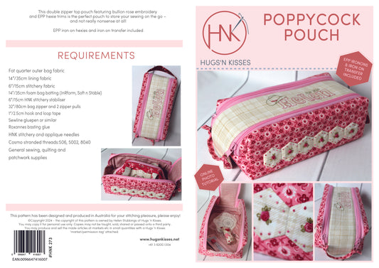 Poppycock Pouch Pattern - Hugs 'n Kisses