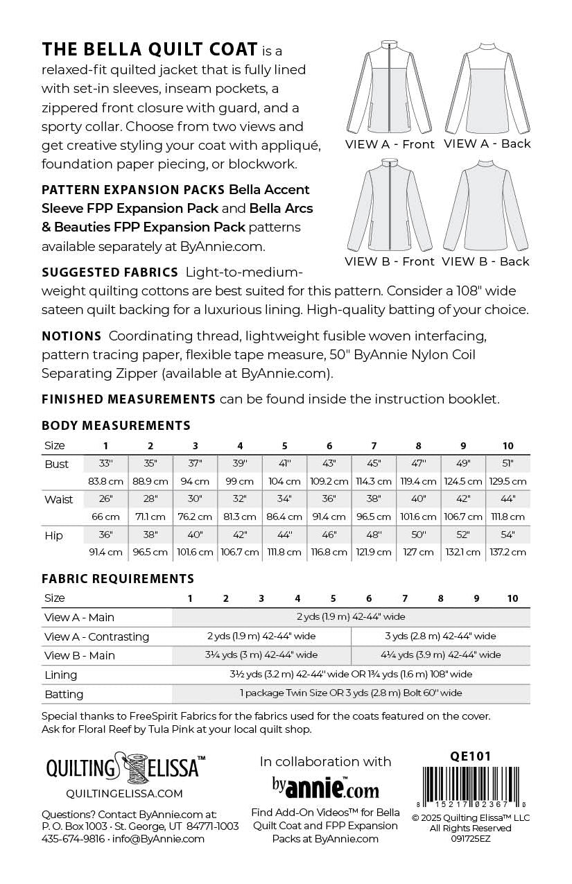 Bella Quilt Coat by Quilting Elissa