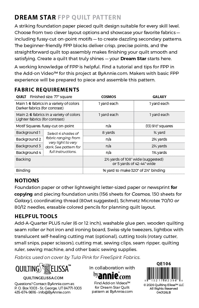 Dream Star Quilt Pattern