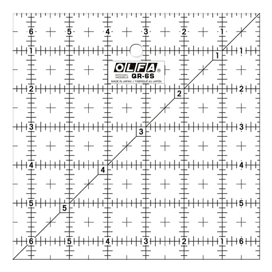 6 1/2" Square Frosted Acrylic Ruler