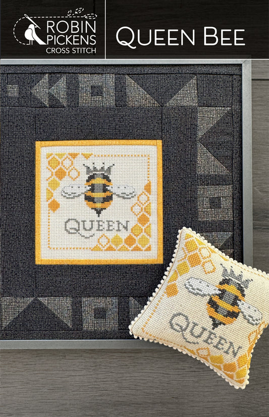 Queen Bee Cross Stitch Pattern - Robin Pickens