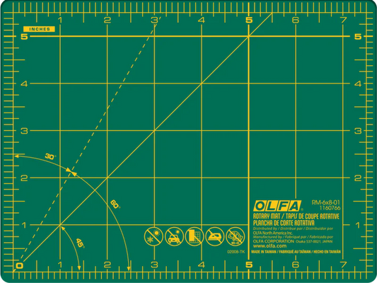 Double Sided Rotary Mat 6"x8" - Green