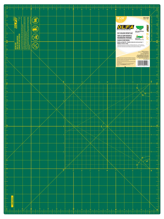 Double Sided Rotary Mat 18"x24" - Green