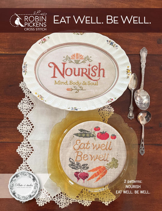 Eat Well, Be Well Cross Stitch Pattern