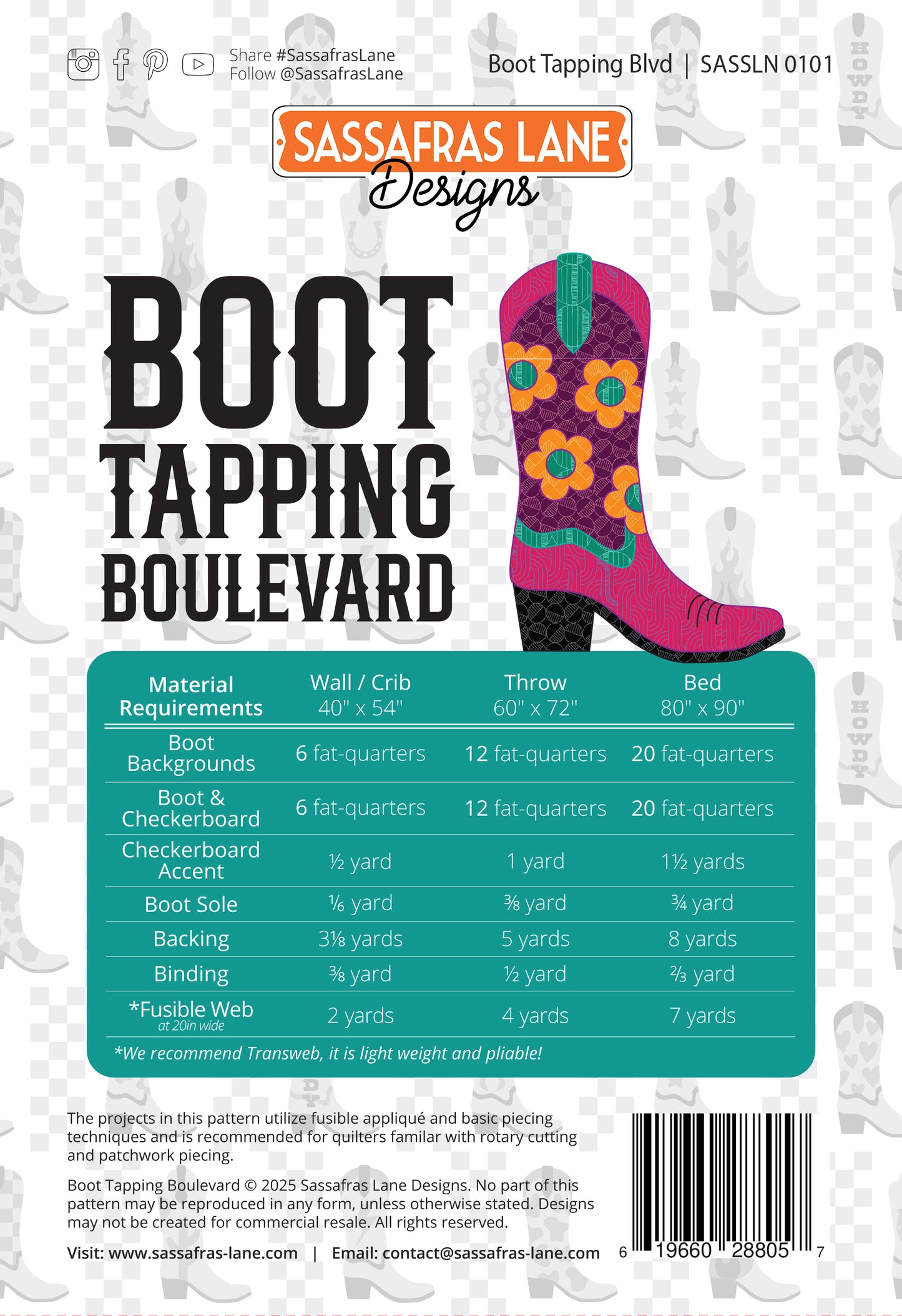 Boot Tapping Boulevard Pattern