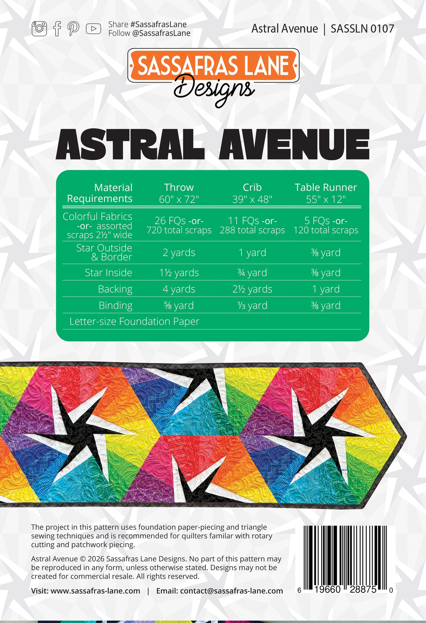 Astral Avenue Quilt Pattern