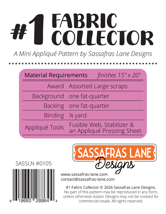 #1 Fabric Collector Quilt Pattern