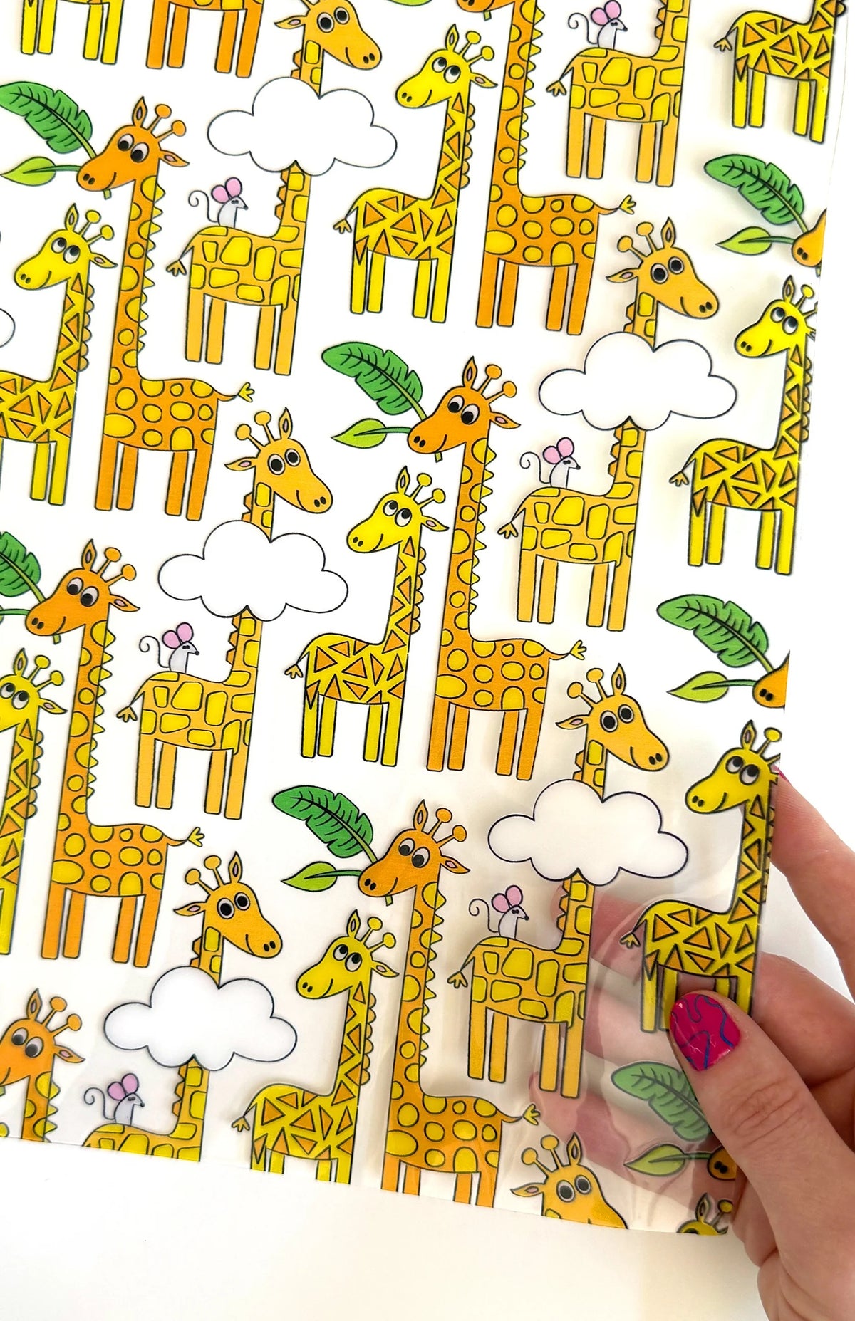 Giraffes Clear TPU Vinyl