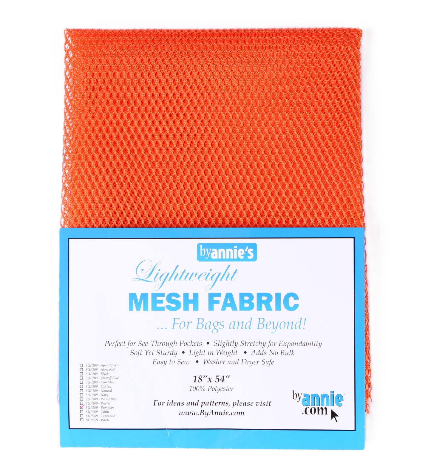 Mesh Fabric 18 x 54" - Pumpkin
