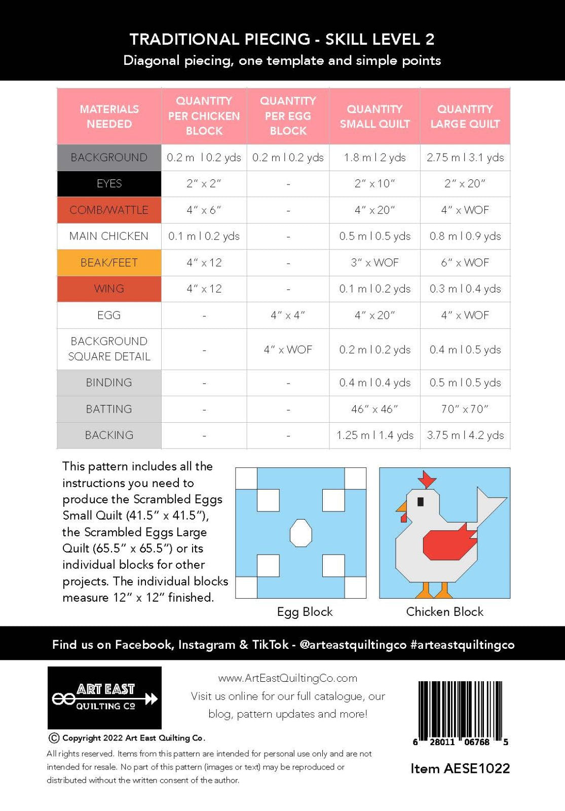Scrambled Eggs Pattern