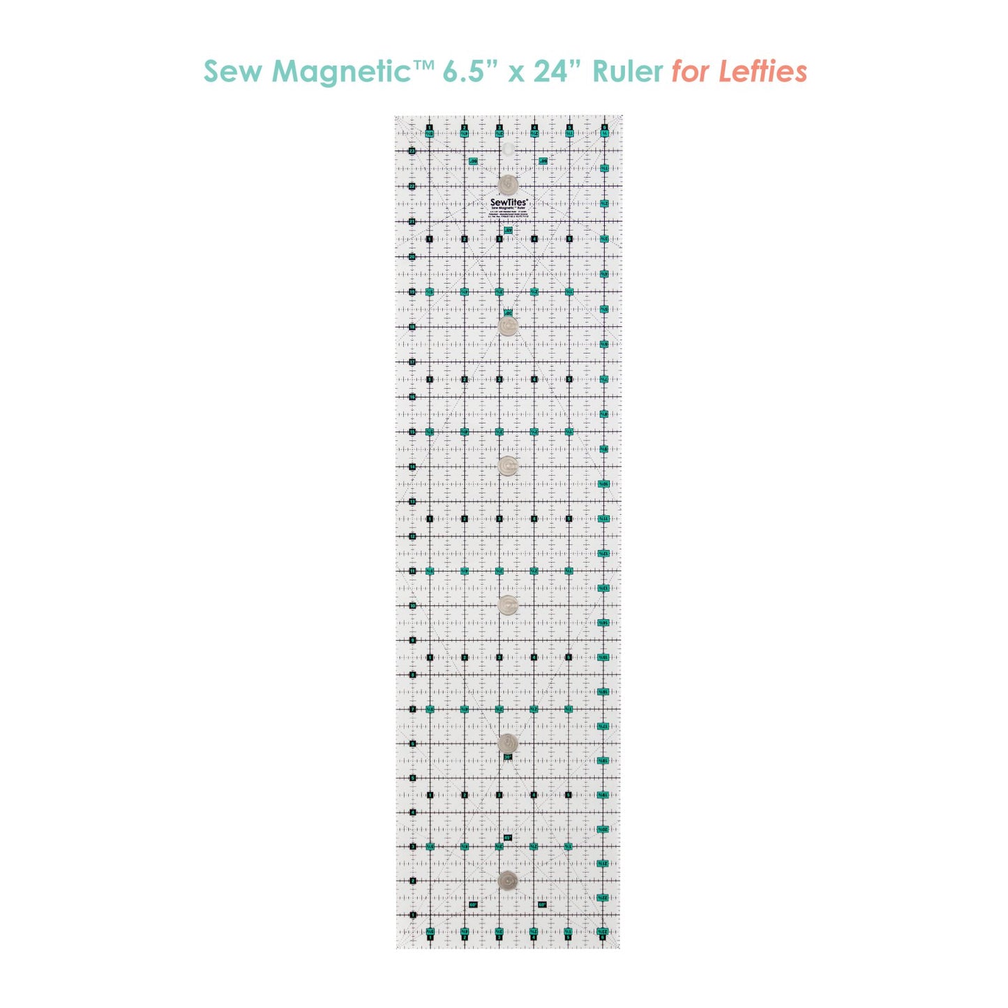 6.5" x 24" Magnetic Ruler - Left Hand