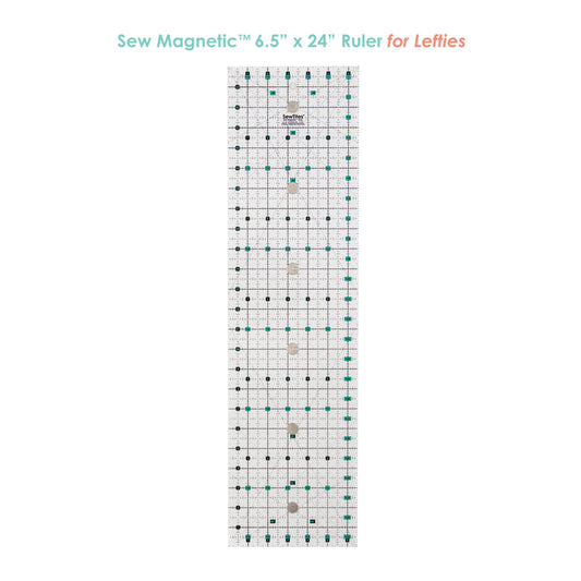6.5" x 24" Magnetic Ruler - Left Hand
