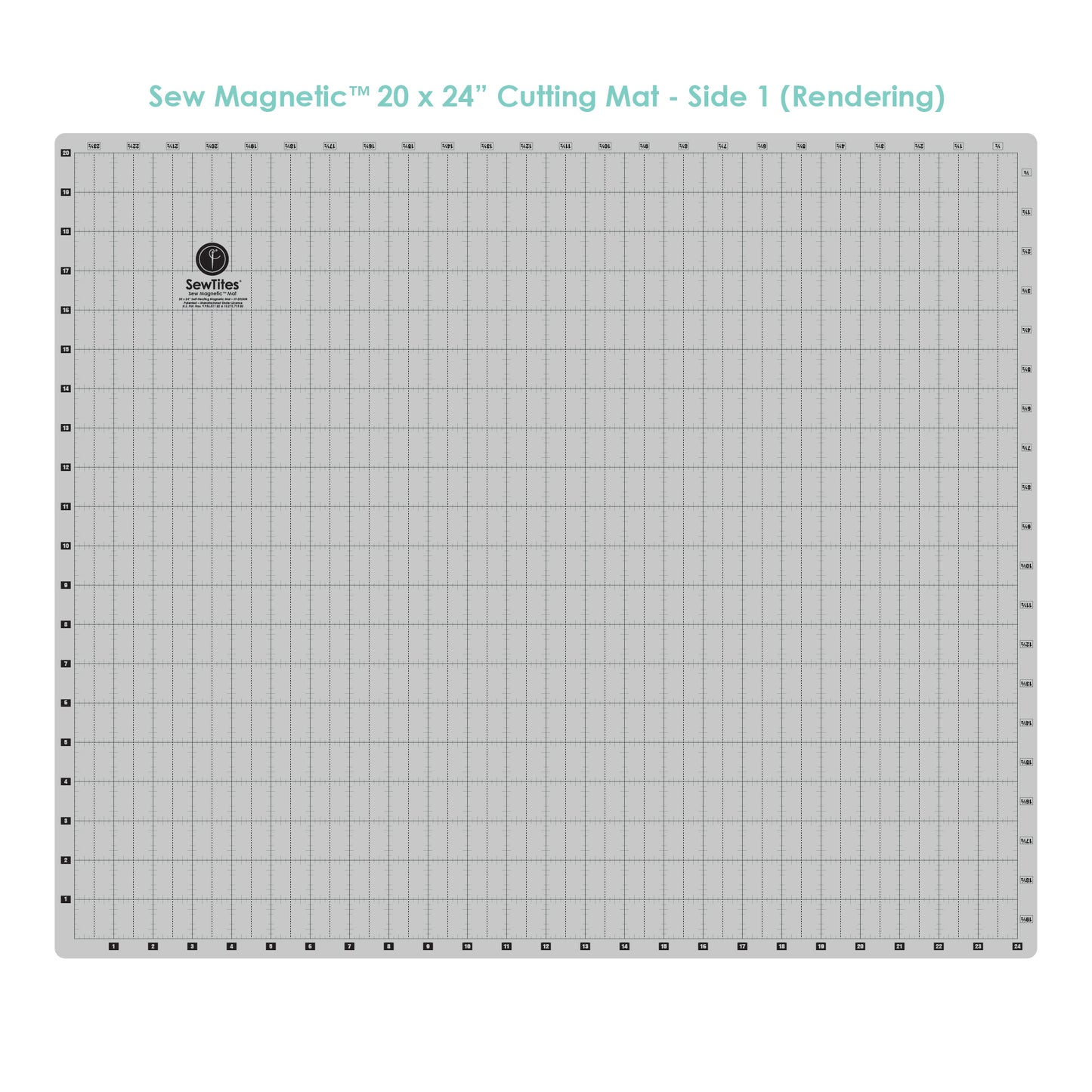 Sew Magnetic Cutting Mat 20" x 24" - Right Hand