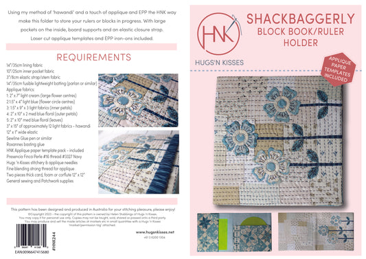 Shackbaggerly Block Book Pattern - Hugs 'n Kisses