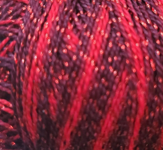 Sparkle Perle Cotton Sz8 #C709 Sparkly Garnet - Valdani Inc.