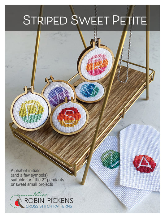 Striped Sweet Petite Cross Stitch Pattern - Robin Pickens