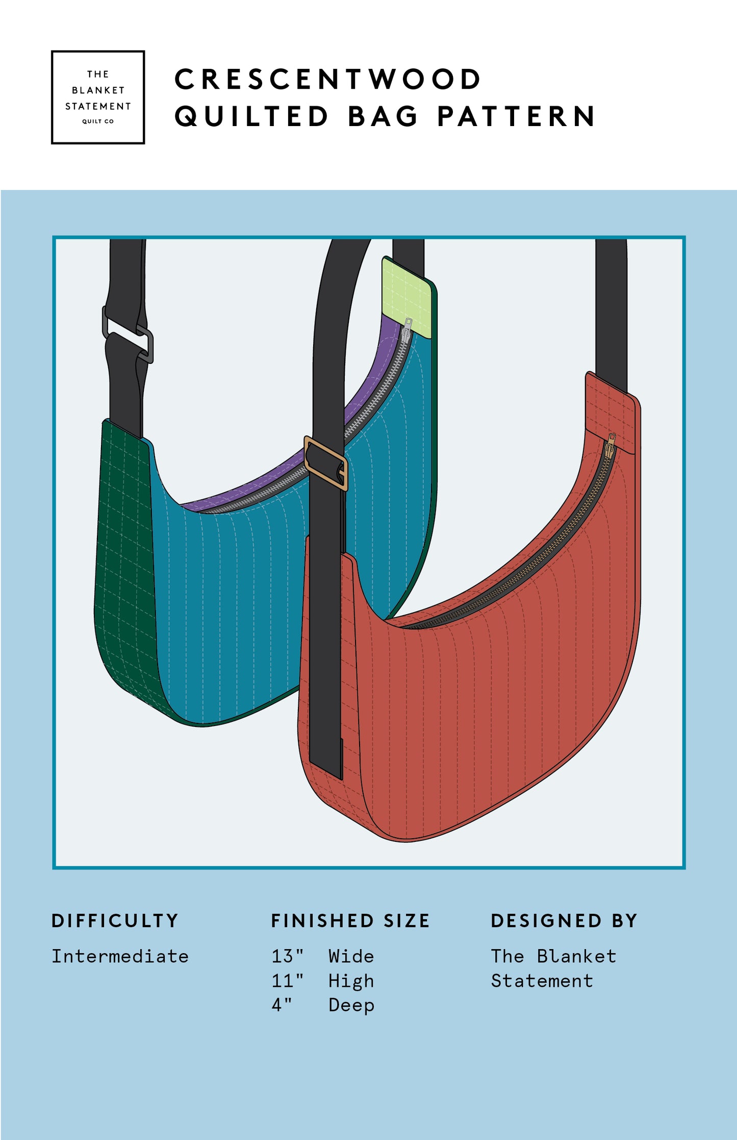 The Crescentwood Quilted Bag Pattern