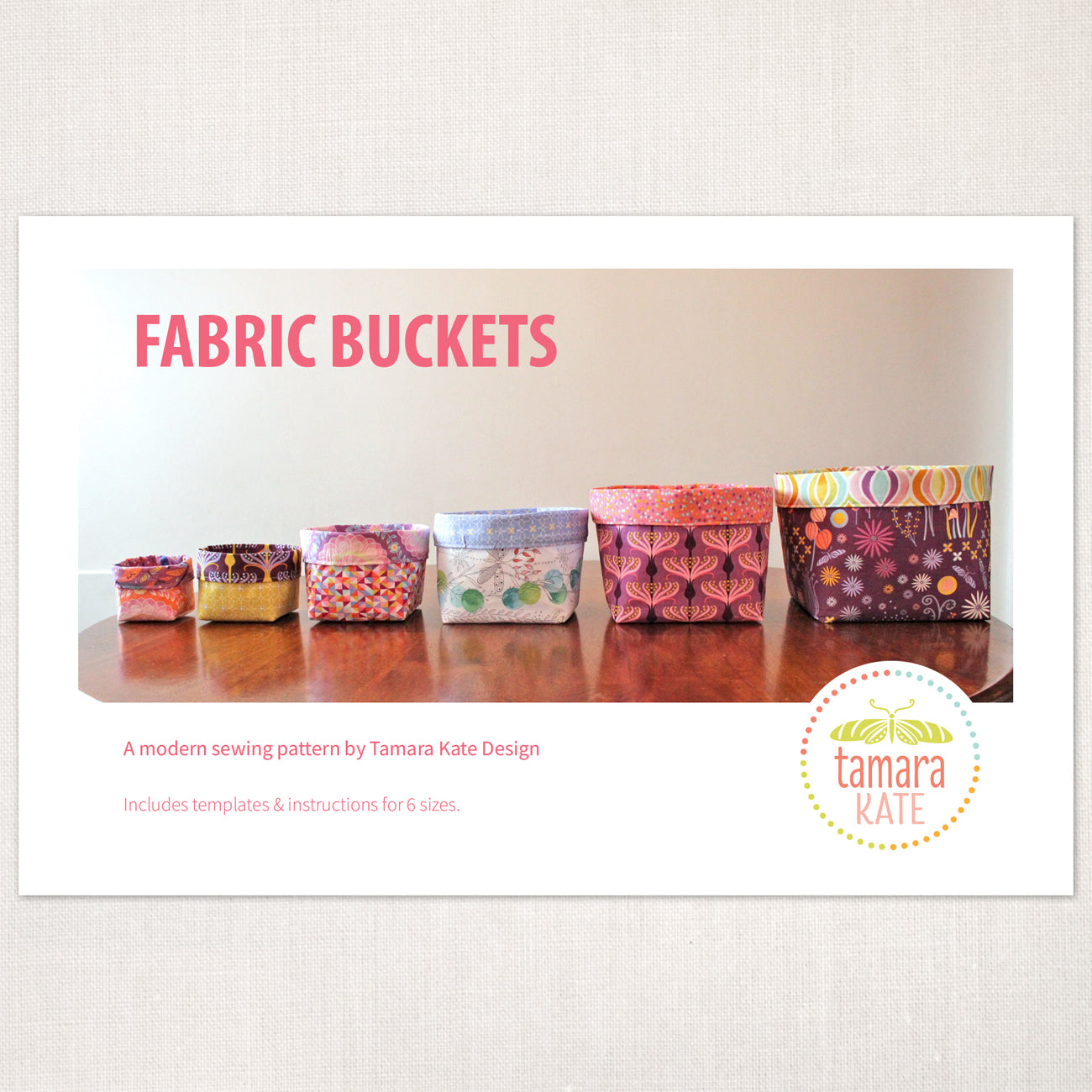 Fabric Buckets Sewing Pattern