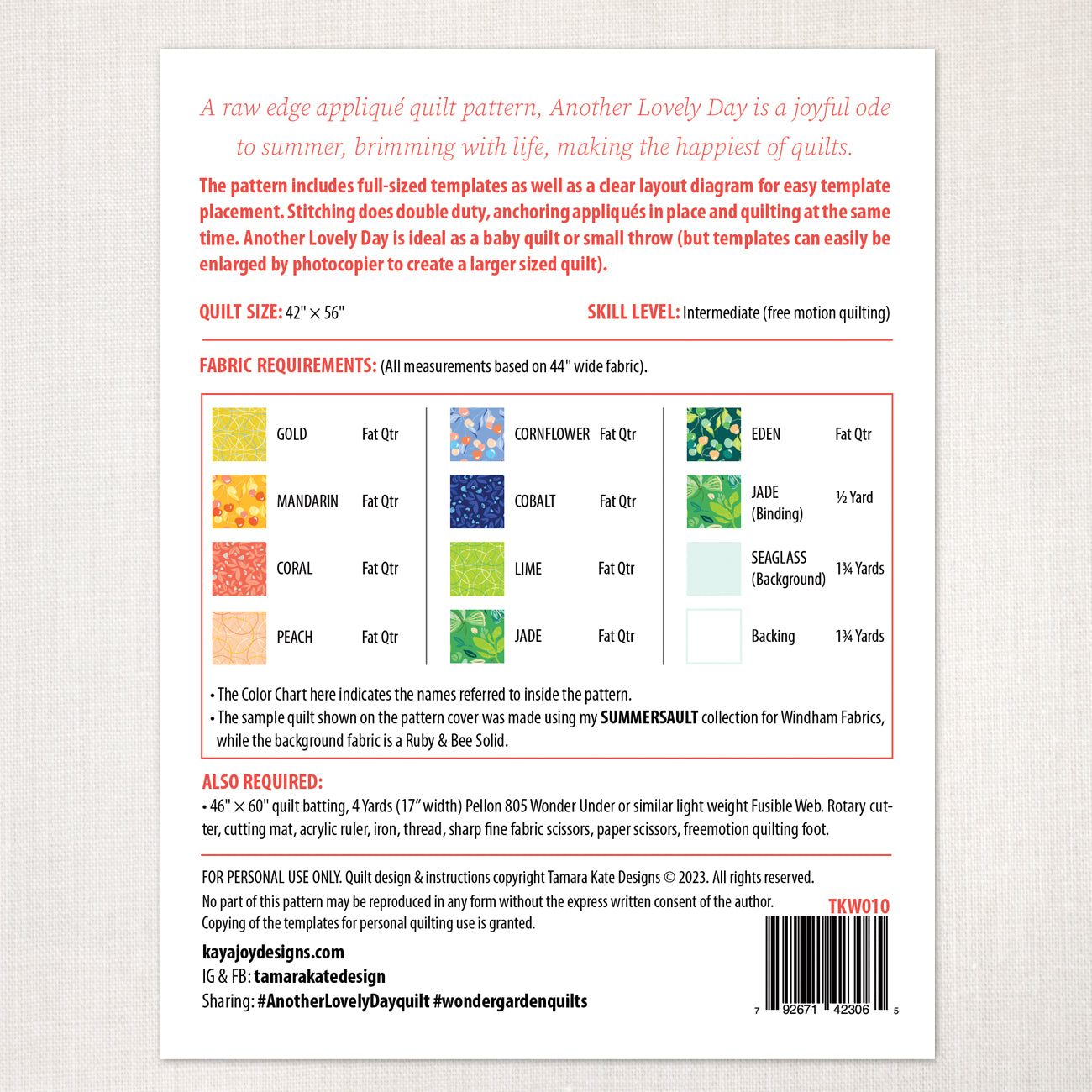 Another Lovely Day Quilt Pattern